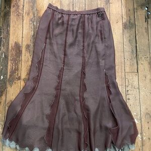Vintage Elegant Brown Women's Skirt
